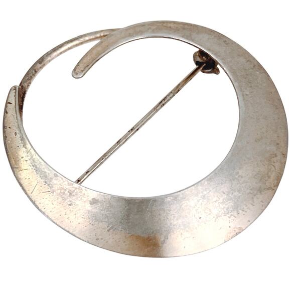 VTG Sterling 3.5g Silver Signed Beau 1960s Brooch Mid Century Modernist Pin - Picture 1 of 10